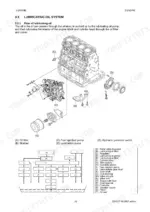 yanmar-ef453t-diesel-tractor-technical-manual-ef453t-06-2007-edition-exploded-view-79.webp Yanmar EF453T engine lubricating oil system diagram, oil flow schematic, and component identification for oil pump and filter.