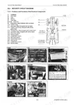 yanmar-eg907-diesel-tractor-technical-manual-eg907ps-05-2008-edition-wiring-356.webp Yanmar EG907 security circuit diagram showing electrical component locations, relay identification, and switch positions.