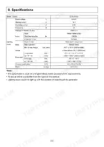 Yanmar ELB lighting tower specifications table with electrical and dimensions data.