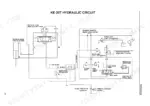 yanmar-ke-20t-tractor-technical-manual-hydraulic-85.webp Yanmar Ke-20T hydraulic circuit diagram showing power steering, flow divider, relief valves, and lift control valve.