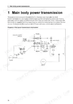yanmar-ke-20t-tractor-technical-manual-system-diagram-38.webp Yanmar Ke-20T main body power transmission diagram showing PTO, main shaft, range shift, and drivetrain gear mechanism.