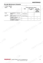 Yanmar KMH marine gear periodic maintenance schedule table for marine gear oil and lubricating system.