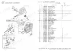 yanmar-l100n6-mtm-l100n6-metmr-engine-parts-catalog-y00r7080-page-5.webp Yanmar L100N6-MTM, L100N6-METMR exploded view of lub oil pump and governor components with corresponding parts list table.