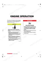 yanmar-l48n-l70n-l100n-industrial-engines-operation-manual-0aln0-g00100-operations-43.webp Yanmar L48N, L70N, L100N engine operation manual page showing safety caution and explosion hazard warning labels.