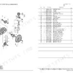 Yanmar L48N6CF1F7AA, VIBRATING MACHINE exploded view of crankshaft, piston, and camshaft with parts list table.