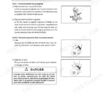 Yanmar LB446H, LFRLB446H0 operations manual showing handle steering and parking brake pedal procedures.