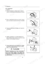 Yanmar LB446H, LFRLB446H0 manual page showing stabilizer installation and safety operation procedures with diagrams.