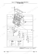 yanmar-p-tb235ead-engine-parts-catalog-yoof2161-engine-parts-6.webp Yanmar 3TNV88-BPTB2 exploded view of cylinder block and main bearings.