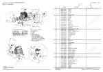 yanmar-s190r-skid-steer-loader-parts-catalog-0cs10-m56600en-engine-parts-30.webp Yanmar S190R engine exploded view diagram and parts list for fuel system, alternator, and flywheel housing components.