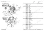 yanmar-s270v-skid-steer-loader-parts-catalog-0cs10-m56800en-engine-parts-31.webp Yanmar S270V engine exploded view diagram and parts list for main loader components including fuel and oil systems.