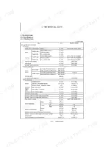 yanmar-sv05-a-sv05-b-excavator-service-manual-0bkb2-g05000-specs-25.webp Yanmar SV05-A, SV05-B machine body technical specifications table including dimensions, travel, and work performance.