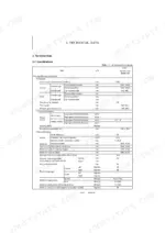 yanmar-sv08-1-excavator-service-manual-4460106-specs-20.webp Yanmar SV08-1 technical data table showing machine dimensions, traveling performance, and work performance specifications.