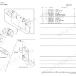Yanmar SV08-1 (JP), SV08-1 (EX), 2TE67L-BV suction and exhaust pipe exploded view parts diagram and list.