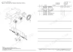 yanmar-sv08-1a-excavator-crawler-back-hoe-parts-catalog-0cs10-m52103en-drivetrain-parts-34.webp Yanmar SV08-1A exploded view diagram and parts list for sprocket and track roller assembly components.