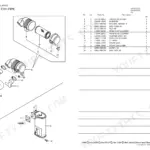 Yanmar SV08 (JP), SV08 (EX), SV08, 2TNE68-EBVA exploded view of suction pipe and exhaust pipe parts list.