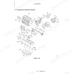 Yanmar SV100-1A exploded view diagram of engine crankshaft, camshaft, pistons, and oil pan components.