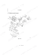 yanmar-sv100-1a-excavator-service-manual-0bkb6-en0030-troubleshooting-109.webp Yanmar SV100-1A exploded view diagram of engine crankshaft, camshaft, pistons, and oil pan components.