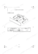 yanmar-sv100-2a-2pb-excavator-service-manual-mmy12enma00101-exploded-view-69.webp Yanmar SV100-2A 2PB blade moving device diagram and service standard table for cylinder and fulcrum wear limits.
