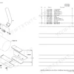 Yanmar SV100, 4TNV98T-SBV muffler exploded view diagram and parts list including exhaust pipe, insulators, and hardware.