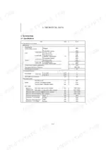 yanmar-sv18-excavator-service-manual-mmb25enma00100-specs-18.webp Yanmar SV18 technical data table showing machine dimensions, traveling performance, and work range specifications.