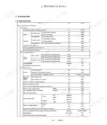 yanmar-sv20-excavator-service-manual-specs-25.webp Yanmar SV20 technical data table listing machine dimensions, traveling performance, and work performance specifications.