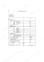 yanmar-sv60-a-excavator-service-manual-mmb30enma00100-specs-18.webp Yanmar SV60-A technical data table showing machine dimensions, traveling performance, and work performance specifications.