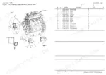 yanmar-t175-compact-track-loader-parts-catalog-0cs10-m56900en-engine-parts-37.webp Yanmar T175 exploded view of right side engine components, including alternator, starter, fan, and block heater parts list.