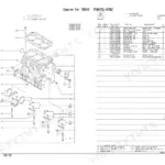Yanmar TB015, 3TNA72L-UTBZ exploded view of cylinder block assembly with parts list including bearings and bolts.