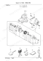 yanmar-tb108-2tne68-etba-engine-parts-catalog-yood7640-electrical-parts-35.webp Yanmar TB108 2TNE68-ETBA, TB108, 2TNE68-ETBA exploded view diagram of the engine generator and electrical components.