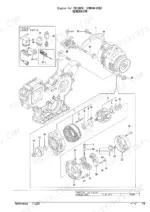 yanmar-tb138fr-3tnv88-xtbz-engine-parts-catalog-yoof2161-electrical-parts-34.webp Yanmar TB138FR, 3TNV88-XTBZ exploded view diagram of the engine generator assembly and internal electrical components.