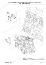 yanmar-tb145-4tnv88-qtb-cab-qtb1-canopy-engine-parts-catalog-p-tb145ebb-fuel-parts-26.webp Yanmar TB145 4TNV88-QTB exploded view of fuel injection pump assembly.