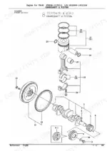 yanmar-tb145-to-qtb1-engine-parts-catalog-drivetrain-parts-18.webp Yanmar 4TNE88 engine parts catalog — crankshaft piston and flywheel exploded view