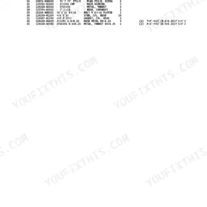 Yanmar TB145, 4TNE88-(E)TB, 4TNV88-QTB parts list table for Cylinder Block components, including plugs, bolts, and bearings.