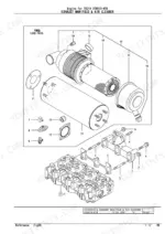 Yanmar TB219 3TNV70-NTB exploded view diagram of the exhaust manifold and air cleaner assembly components.