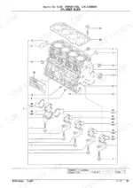 yanmar-tl120-4tnv84t-xtbl-engine-parts-catalog-engine-parts-4.webp Yanmar TL120, 4TNV84T-XTBL cylinder block exploded view showing engine block, main bearings, and head gasket components.