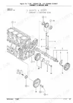 yanmar-tl150-to-4tnv106t-xtbl1-engine-parts-catalog-drivetrain-parts-16.webp Yanmar TL150, 4TNE106T-TBL, 4TNV106T-XTBL, 4TNV106T-XTBL1 exploded view diagram of engine camshaft and driving gear assembly.