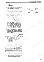 yanmar-tne-series-industrial-diesel-engine-service-manual-aoa5063-2-t-9701-clearances-35.webp Yanmar TNE series, 2TNE68-4TNE84T valve head clearance adjustment procedure, diagrams, and clearance specification table.