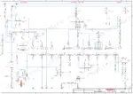 yanmar-v100-wheel-loader-service-manual-wiring-424.webp Yanmar V100 electrical wiring diagram showing power supply, start switch, glow plugs, fuel pump, and engine relay circuits.