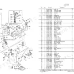 Yanmar V3-3, V4-3, V3-3 (US), V4-3 (US), 3TNE84-KAH, 3TNE84T-KAH exploded view diagram and parts list for fuel tank.