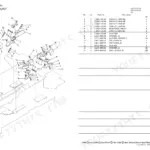 Yanmar V3-5A, V3-5B, V3-5A (US), V3-5B (US), 3TNV84-XKAH engine mount exploded view diagram and parts list table.