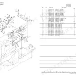 Yanmar V3-6, 3TNV88-BNKAH exploded view diagram and parts list for engine mount assembly components.