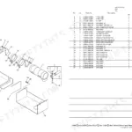 Yanmar V4-5D (US), 4TNV88-NKAH exploded view diagram and parts list for the silencer exhaust system assembly.