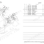 Yanmar V4-5D, V5-D, 4TNV88-NKAH engine mount exploded view diagram and parts list with brackets and shock absorbers.