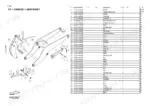 yanmar-v7-wheel-loader-parts-catalog-cp547enwl00100-boom-parts-97.webp Yanmar V7 exploded view of arm bucket assembly with numbered parts list for boom, connecting rod, and pins.
