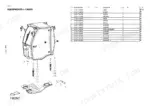 yanmar-v7-wheel-loader-parts-catalog-cp547enwl00100-cab-parts-17.webp Yanmar V7 cabin exploded view diagram and parts list including cabin, board, screws, washers, and shock absorbers.