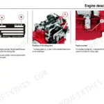 Yanmar V80, Wheel Loader: Deutz engine rating plate and engine number location diagrams and identification guide.