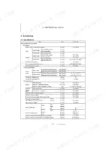 yanmar-vio10-2a-excavator-service-manual-0bkb3-en0180-specs-25.webp Yanmar ViO10-2A technical data table showing machine dimensions, travel performance, and work performance specifications.