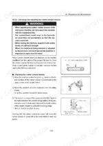 Yanmar ViO10, ViO10 (EP) procedure for checking and adjusting rubber crawler tension with clearance specifications.