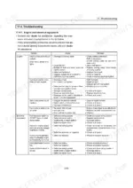 Yanmar ViO10, ViO10 (EP) troubleshooting table for engine and electrical equipment issues, causes, and repair measures.