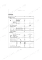 Yanmar ViO12-2A technical data table listing machine dimensions, travel performance, and work performance specifications.